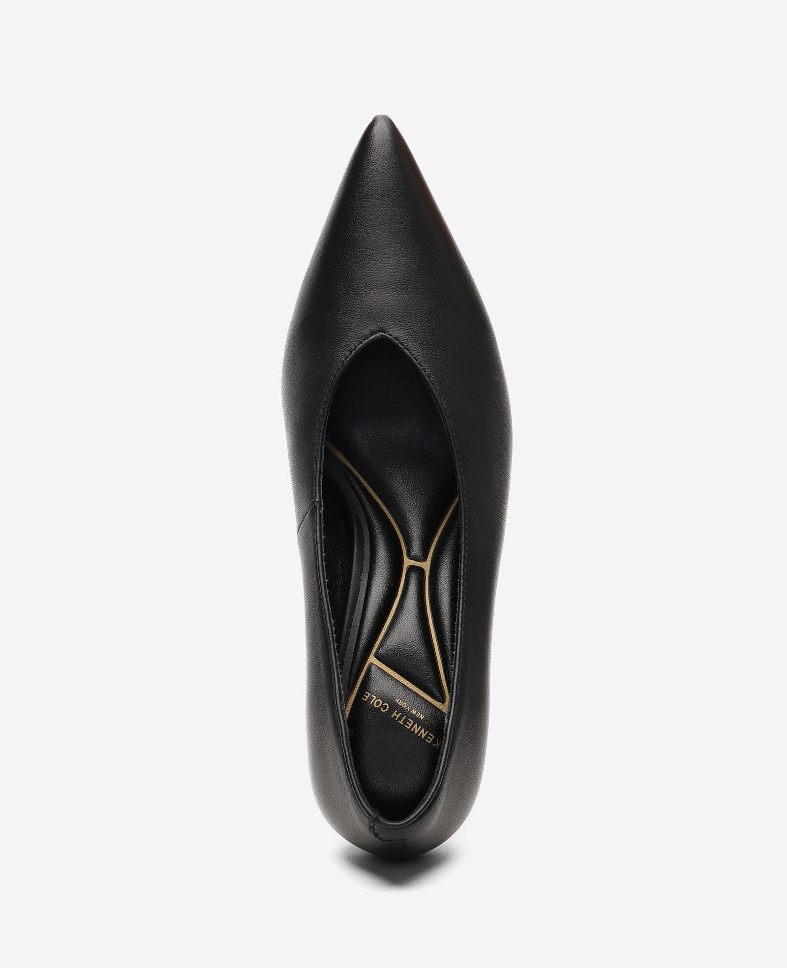 Kenneth Cole Reaction Shoes Perfecto Leather High Vamp Pump décolleté nere pelle