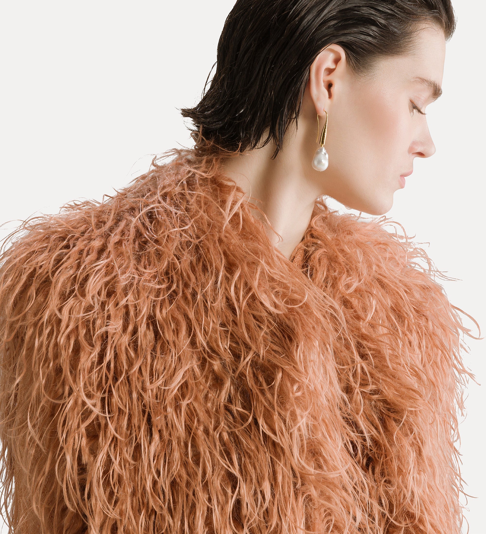 Forte giacche gilet in ecopelliccia mongola The colore The