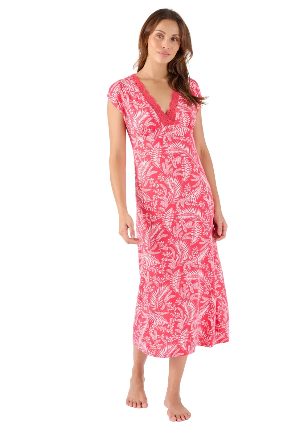 Damart Homewear Camicia Da Notte Collo Pizzo camicia da notte