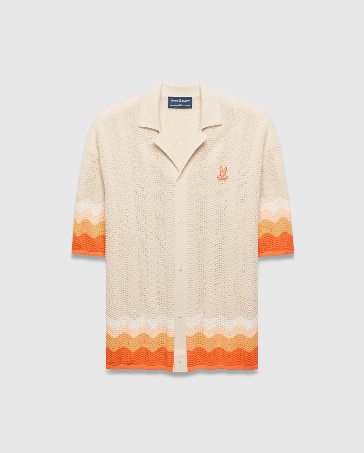 Psycho Bunny Men's Shirts Holden Relaxed Fit Knit Shirt camicia Sandshell XXS-XXXL cotone