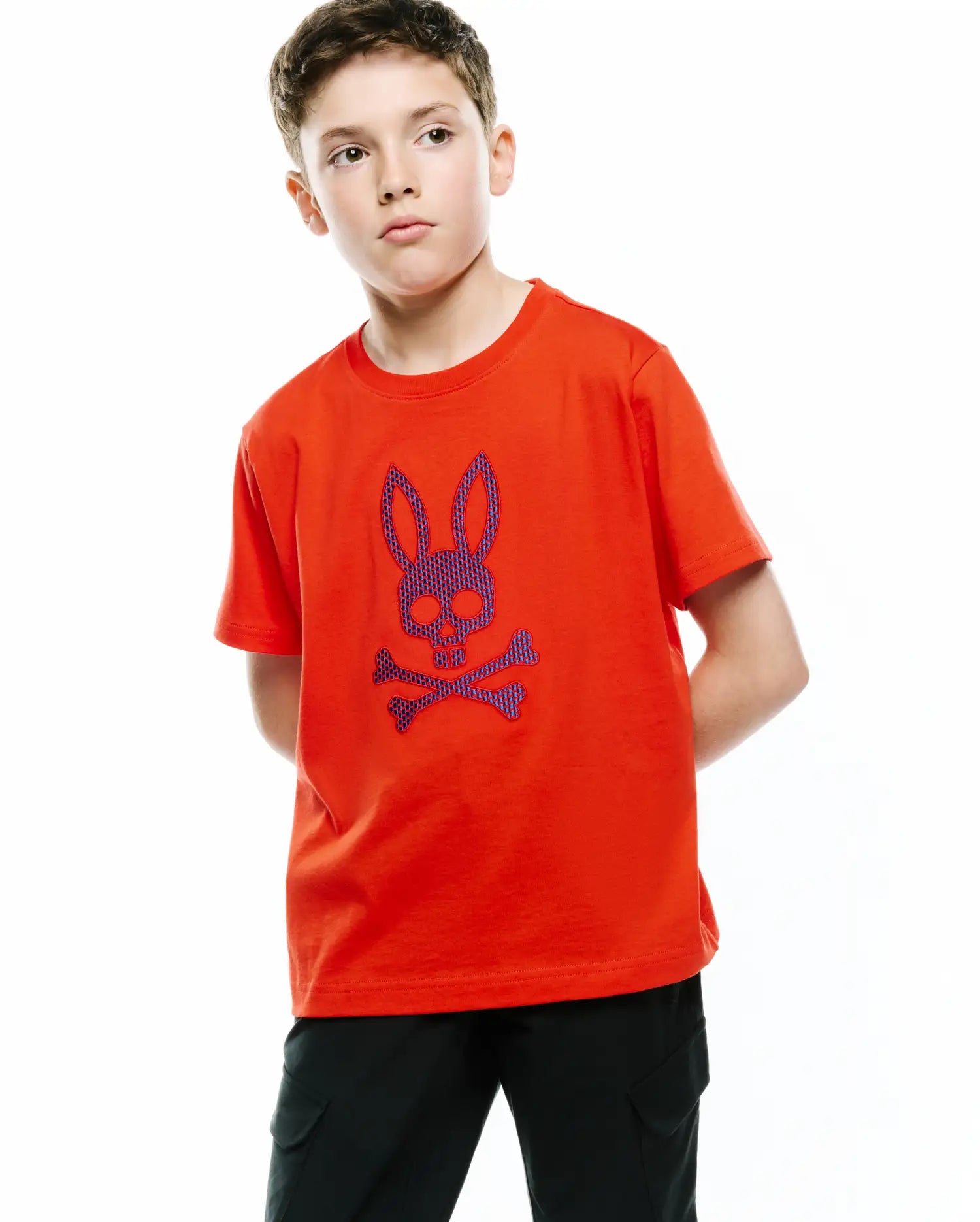 Psycho Bunny Kids Tees Stan Graphic Tee maglietta rossa bambini