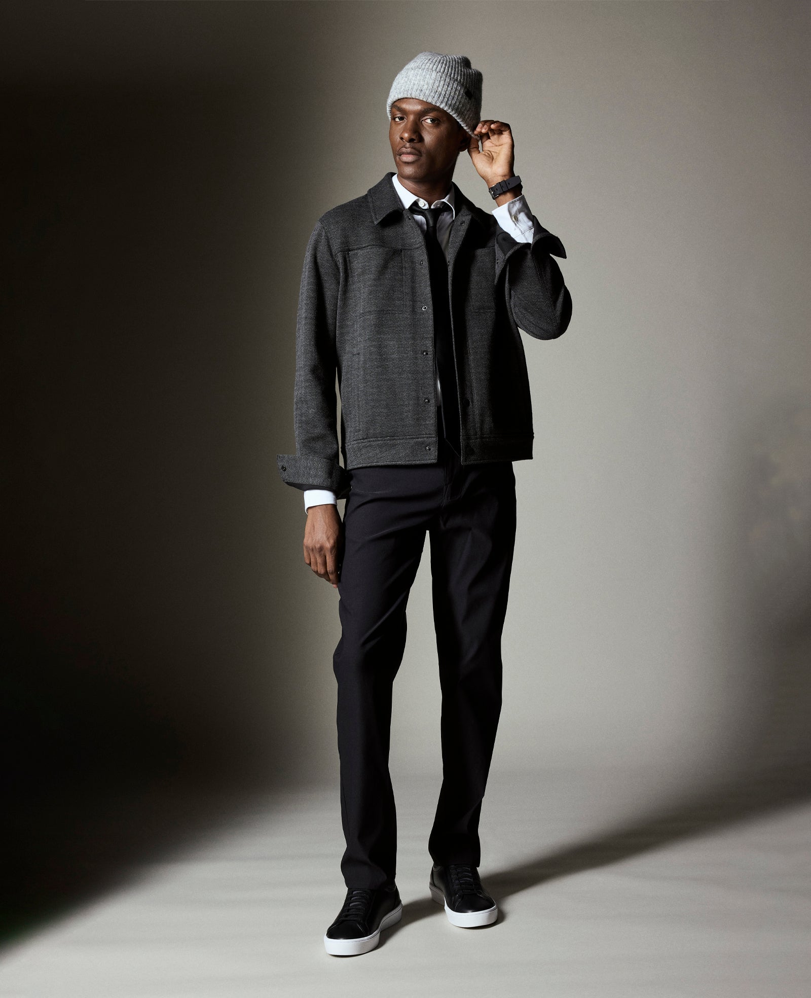 Kenneth Cole Reaction Trucker Jacket giacca grigio mélange