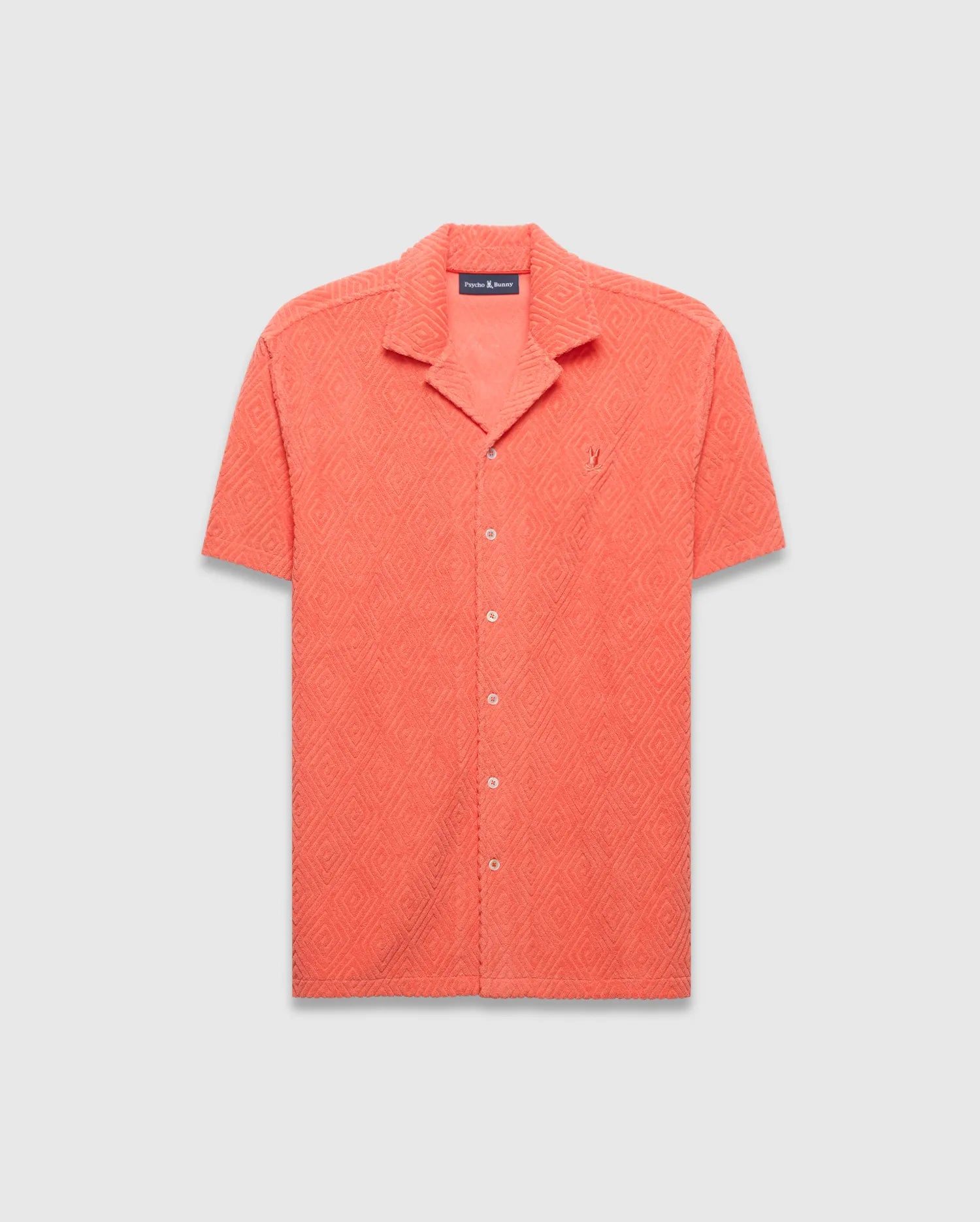 Psycho Bunny Men's Shirts Tristan Shirt camicia in spugna arancione