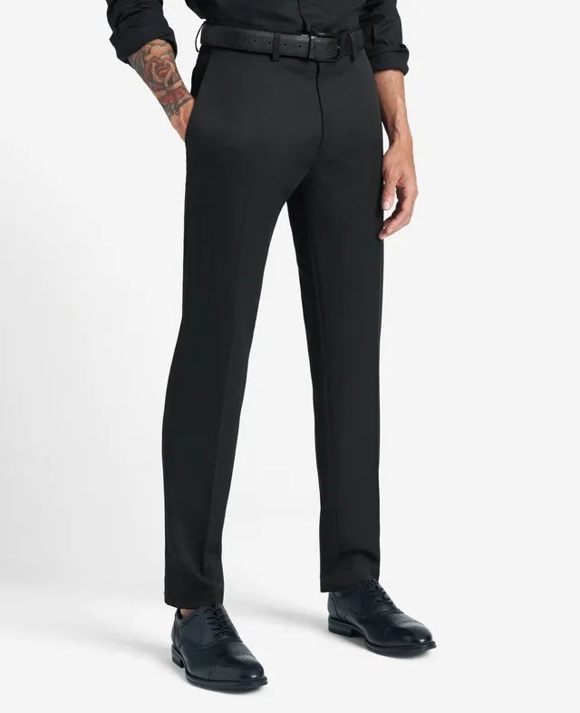 Kenneth Cole Reaction Clothing Slim-Fit Stretch Dress Pant pantaloni neri