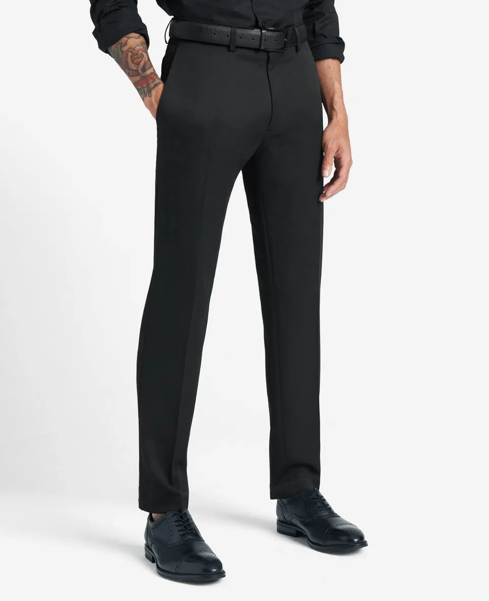 Kenneth Cole Reaction Clothing Slim-Fit Stretch Dress Pant pantaloni neri
