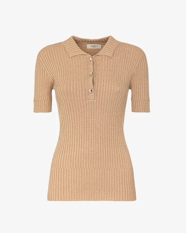 Markup Donna Maglieria Polo in viscosa lurex donna