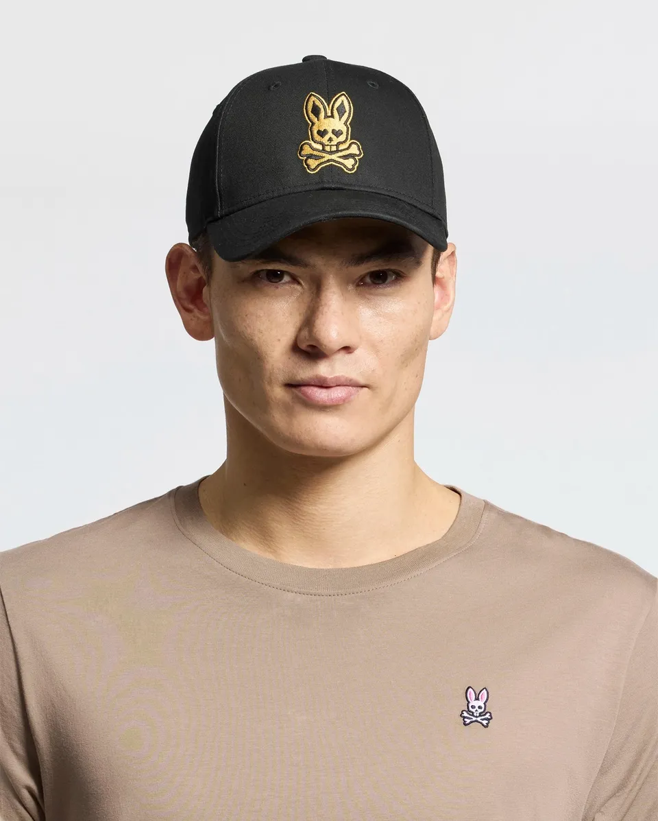 Psycho Bunny Accessories MENS LAS VEGAS BASEBALL CAP MO1500011 cappellino nero