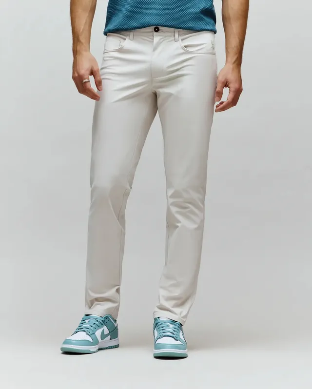 Psycho Bunny Men's Pants Maverick 10K Step Pant pantaloni beige 29–40 elasticizzati