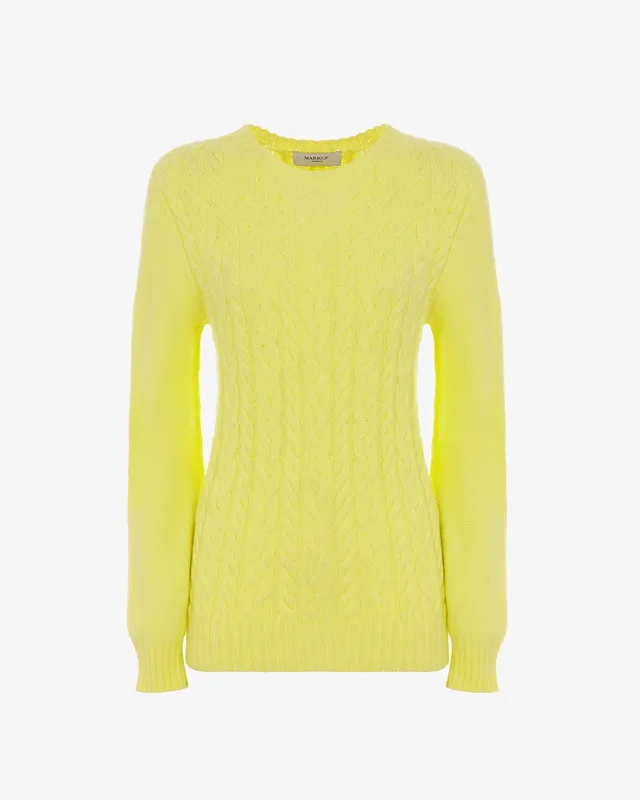 Markup Donna Maglieria Pullover misto cashmere trecce pullover