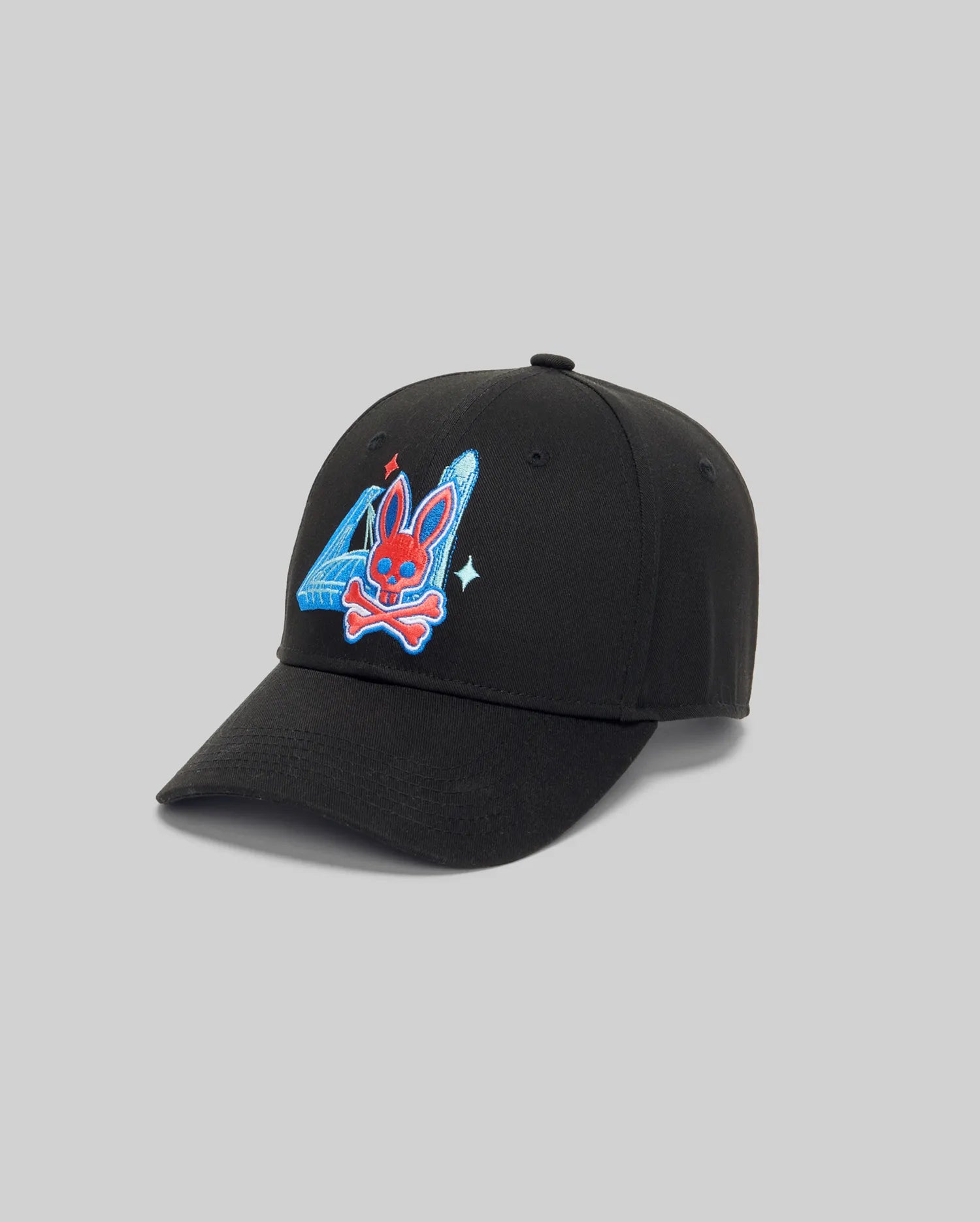 Psycho Bunny Accessories MENS MONTREAL BASEBALL CAP - MO1500048 cappellino nero O/S