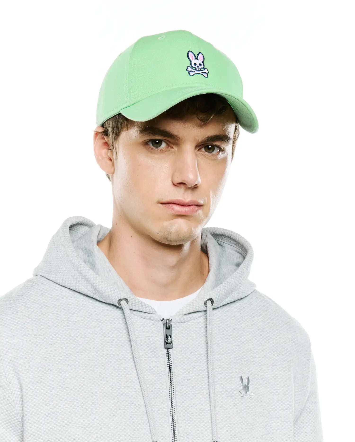 Psycho Bunny Accessories B6A816A1HT cappellino baseball verde cotone