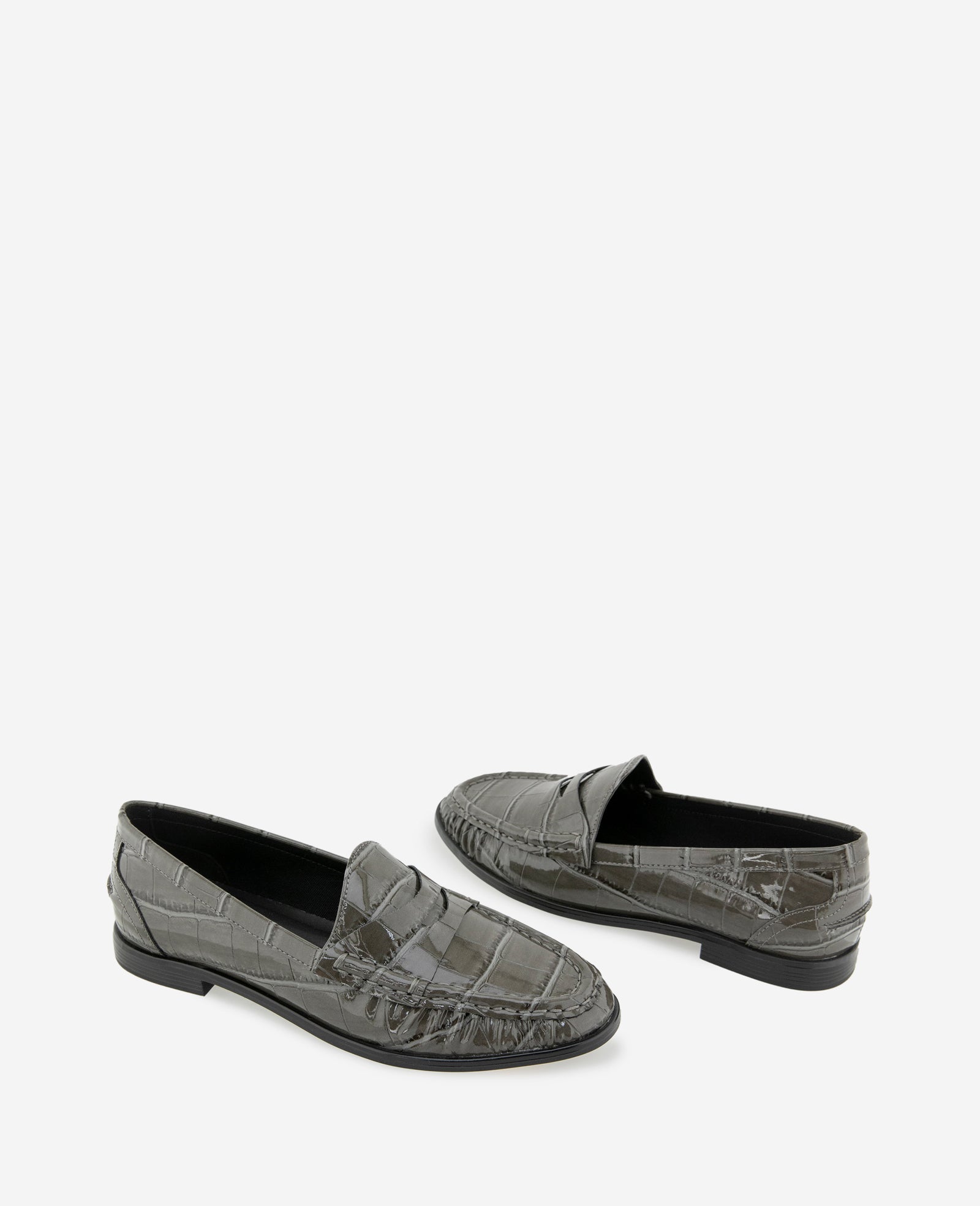 Kenneth Cole Reaction Shoes REACTION - Zoila Patent Croco Loafer mocassini grigio scuro