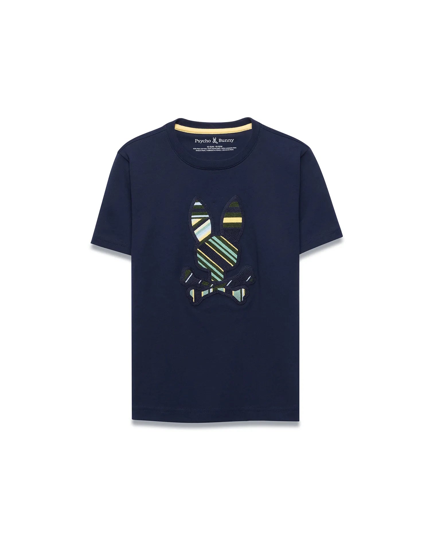 Psycho Bunny Kids Tees Drew Graphic Tee KT0200264 t-shirt blu Pima