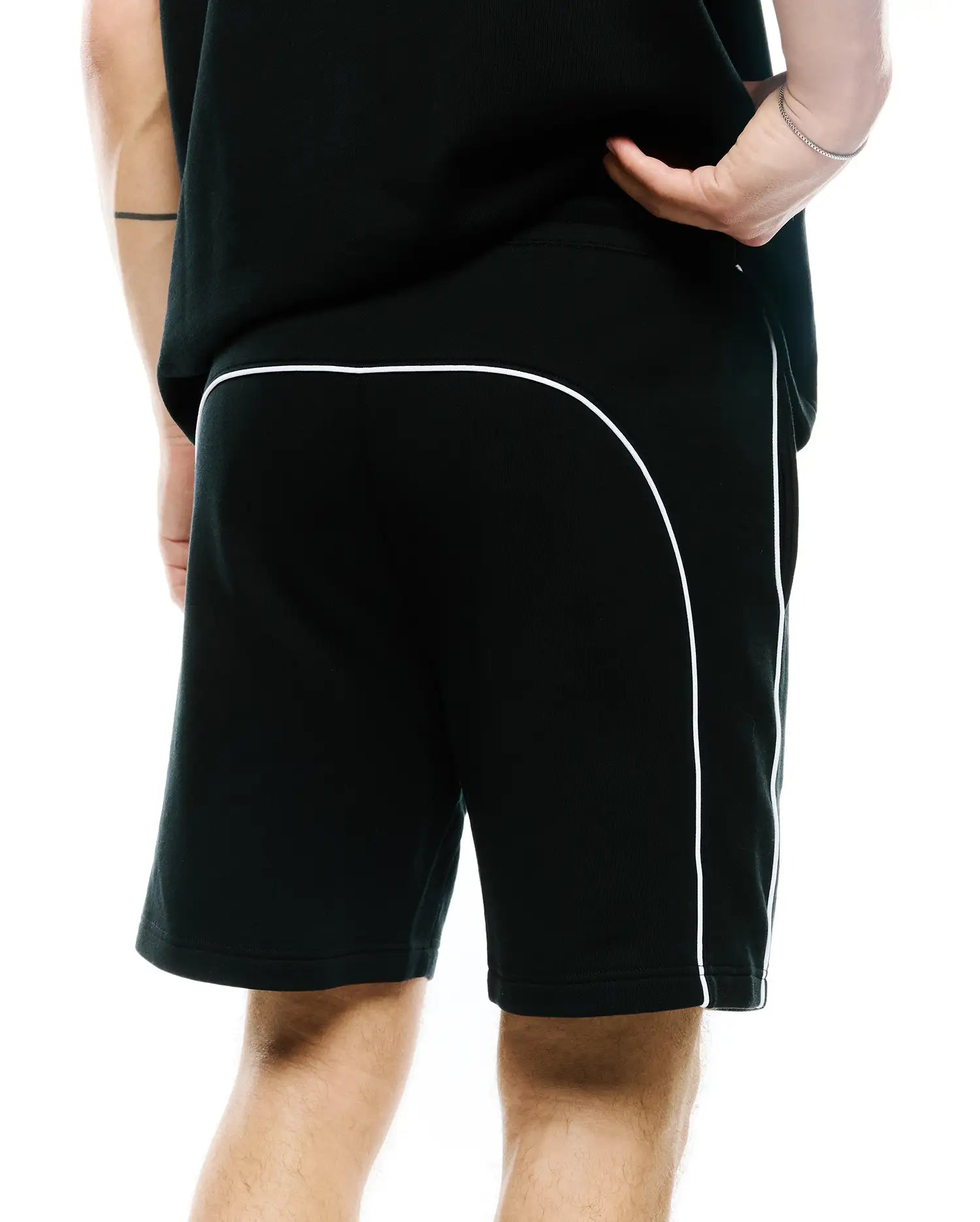 Psycho Bunny Men's Shorts Stevie Drawstring Short 7 1/2 MB0900086 shorts neri in cotone