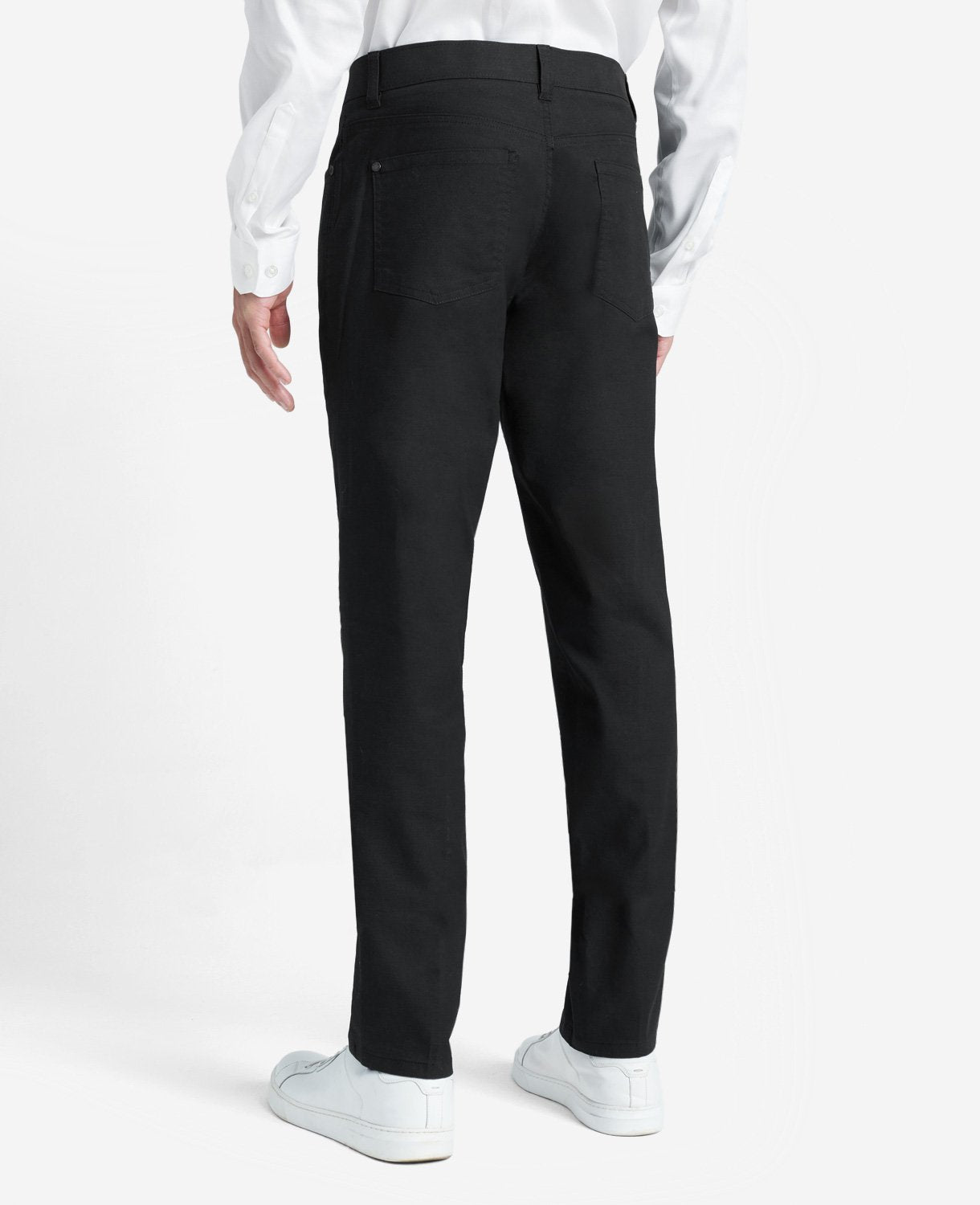 Kenneth Cole Reaction Clothing 5-Pocket Stretch Pant with Flex Waistband pantaloni neri elasticizzati