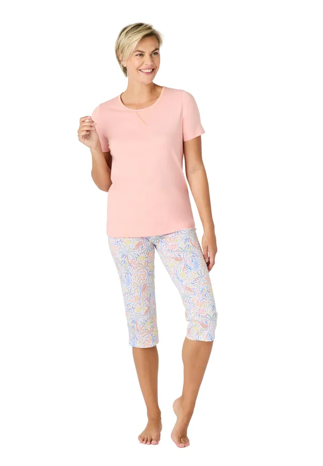 Damart Homewear Pyjacourt Fantasia Maglia Jersey Puro Cotone pettinato donna