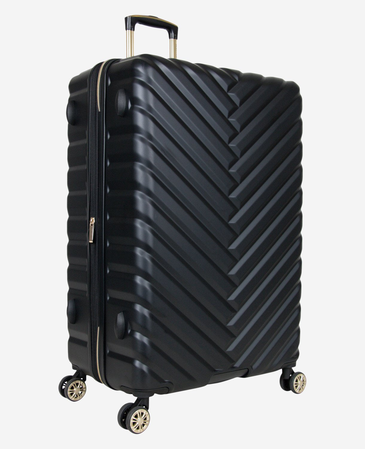 Kenneth Cole Reaction Luggage Madison Square Chevron Hard Side Expandable Suitcase valigia rigida nera bagaglio a mano