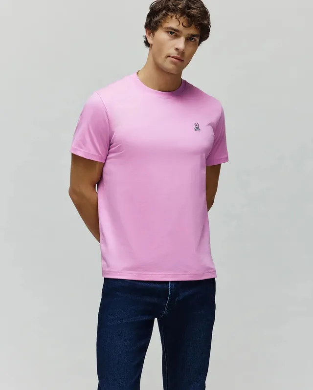 Psycho Bunny Men's Tees Classic Crew Neck Tee B6U014F200 maglietta orchid cotone Pima