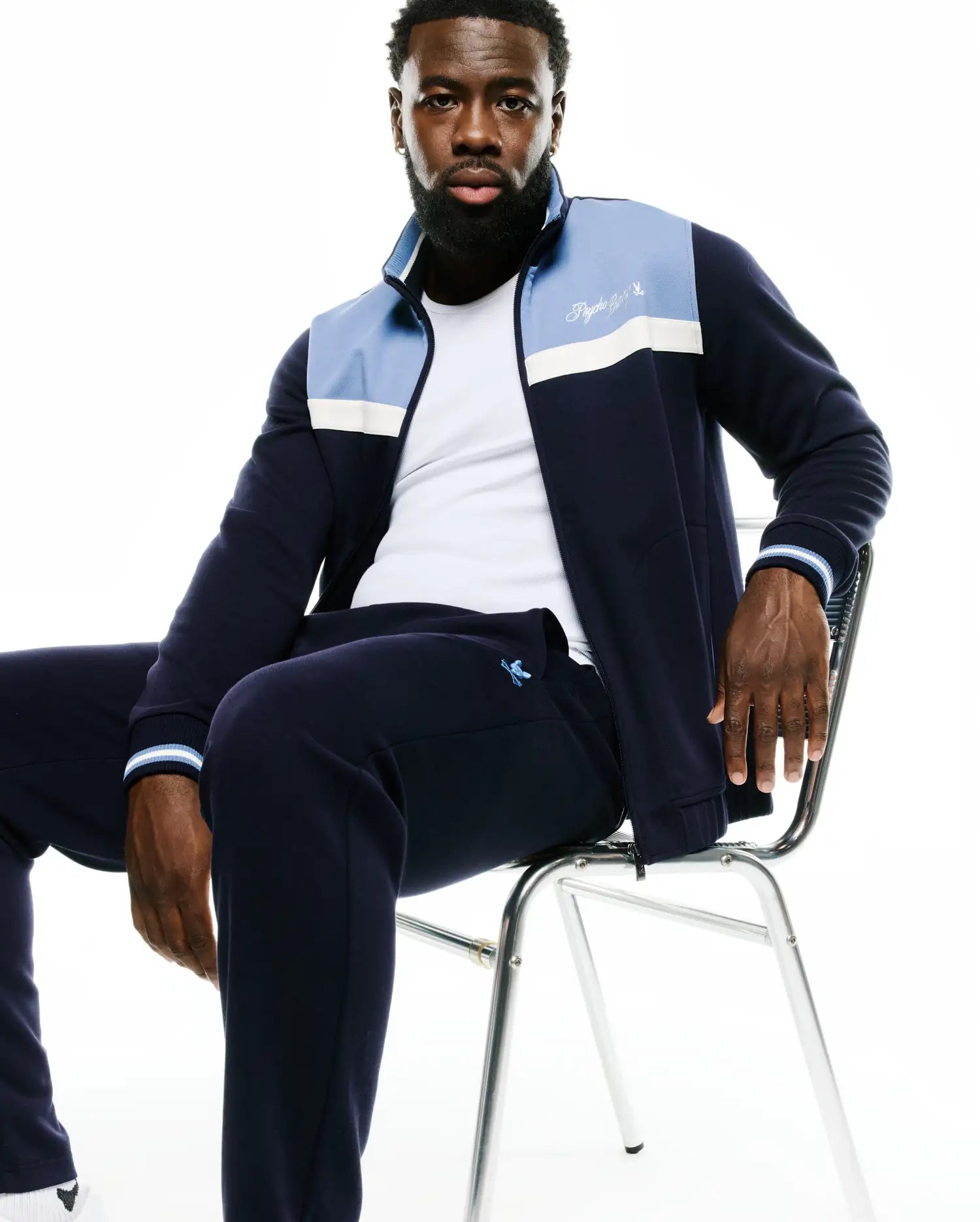 Psycho Bunny Men's Pants Jacques Pique Track Pants MB0800098 pantaloni Baritone Blue