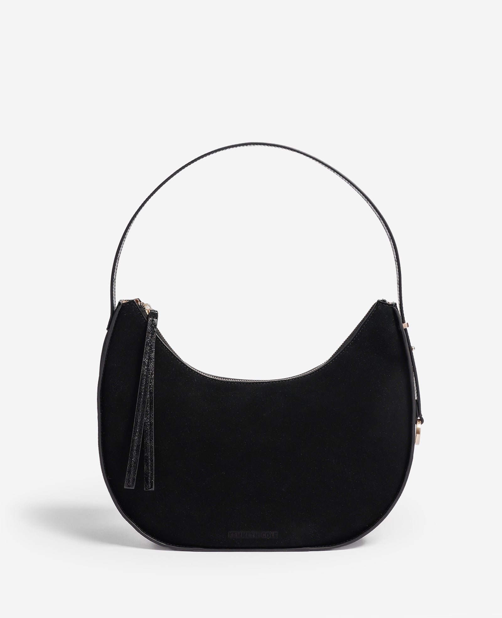 Kenneth Cole Reaction Bags Chelsea Medium Suede Hobo Bag borsa hobo nera in pelle