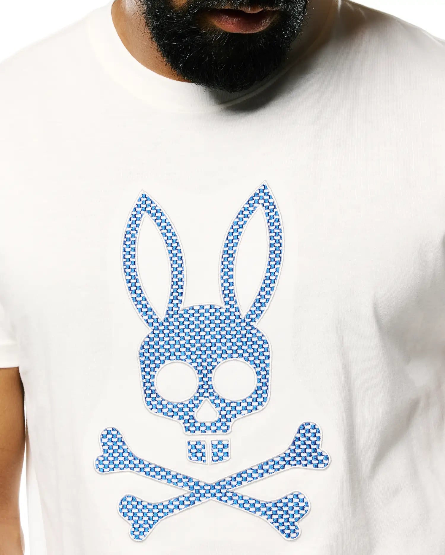 Psycho Bunny Men's Tees Stan Pima Cotton Graphic Tee maglietta Ecru XXS-XXXL cotone Pima