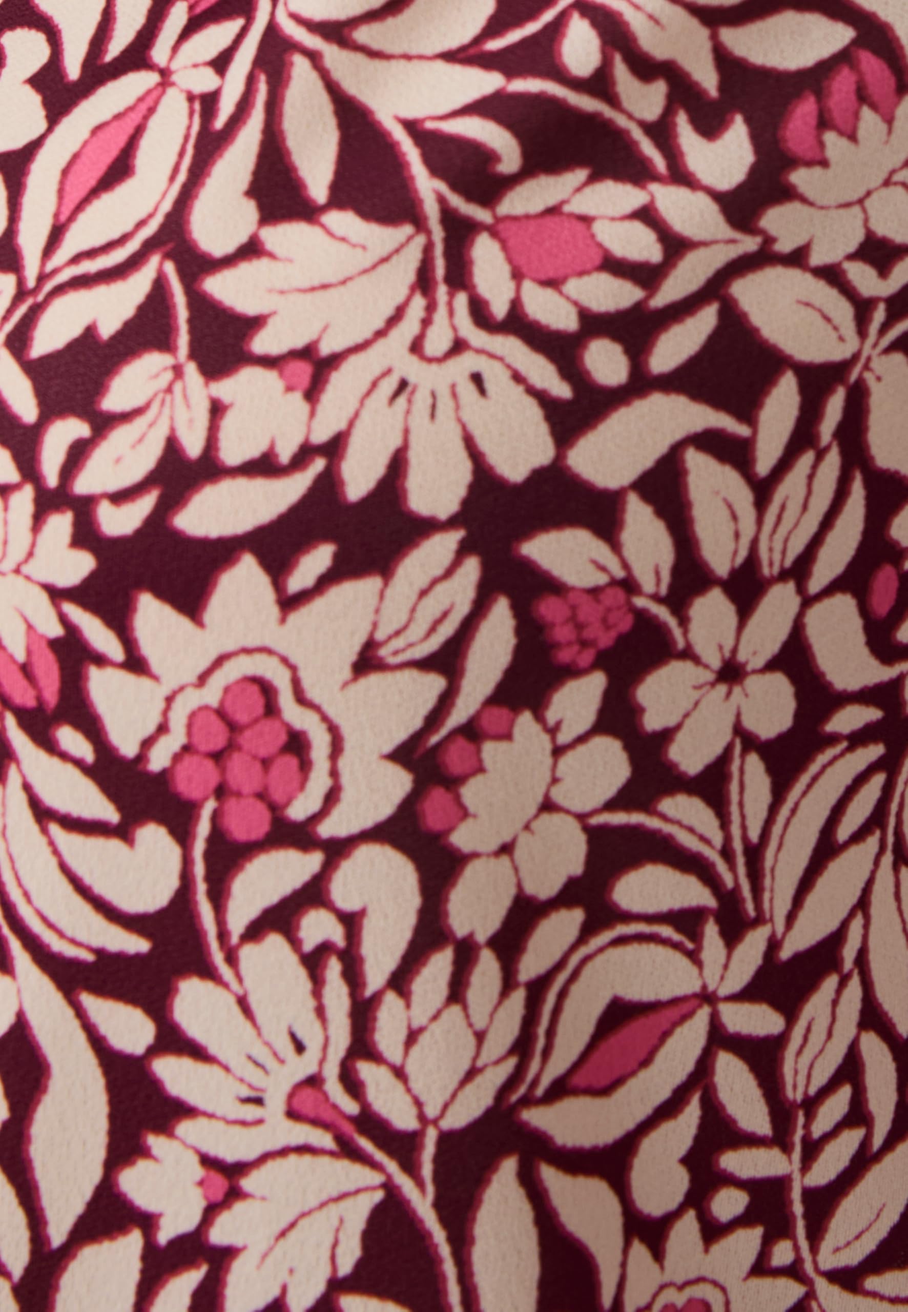 Damart Prêt-à-porter camicetta maglia crespe rosa fiorito 38-40 leggera