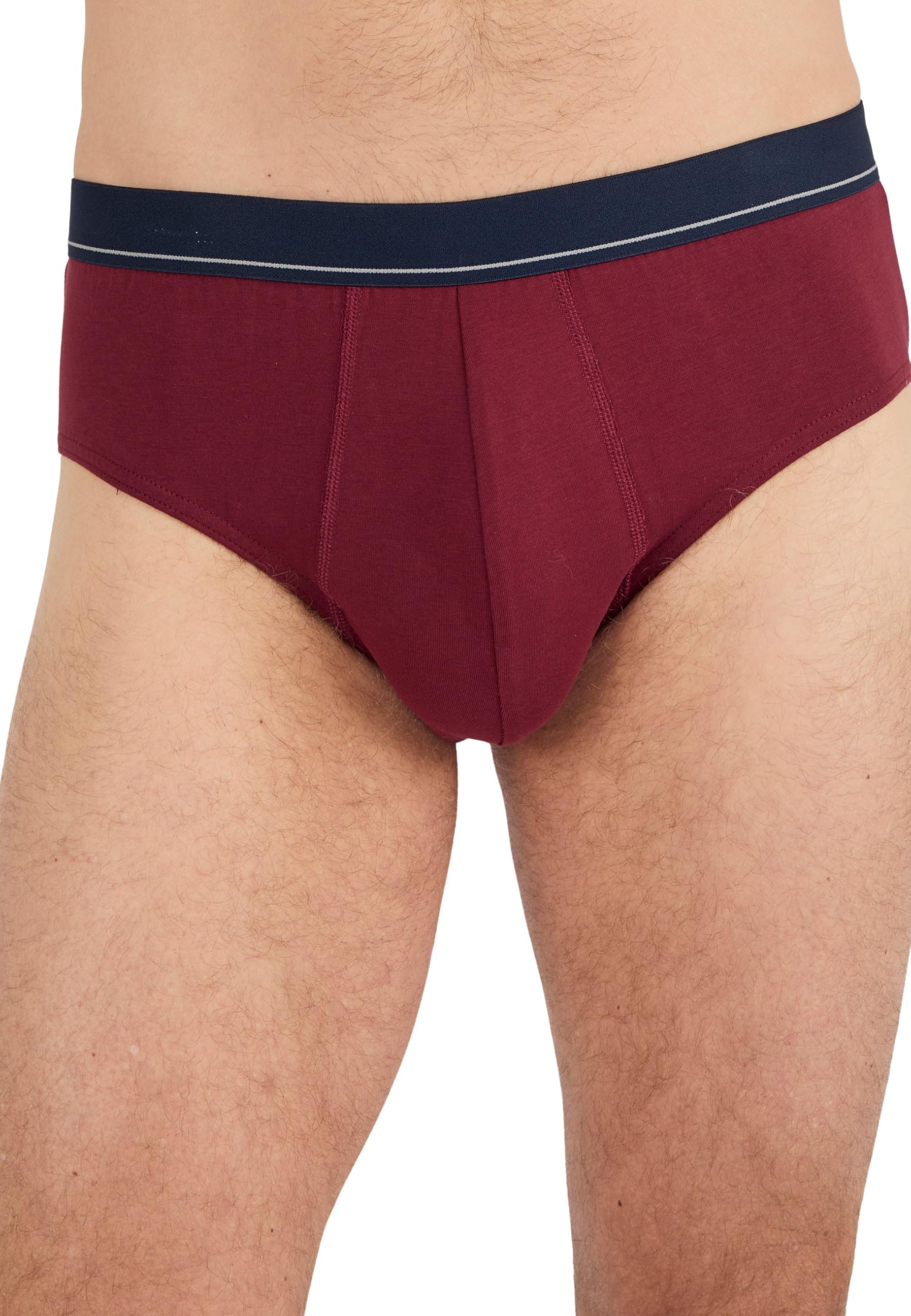 Damart Biancheria intima Set di 3 slip chiusi bordeaux S cotone biologico