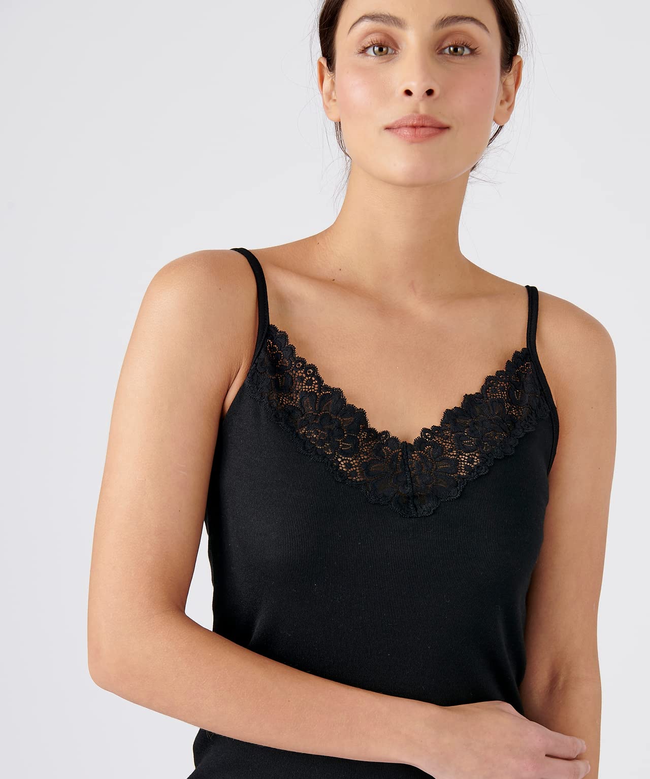 Damart Biancheria intima Douceur Soyeuse caraco bianco con pizzo taglie XS-XXL