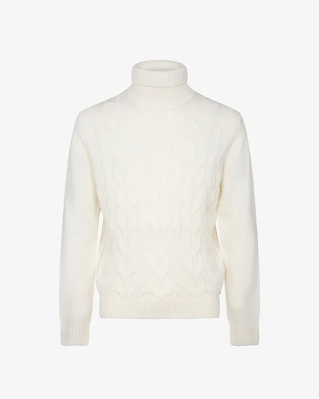Markup Uomo Maglieria Dolcevita a trecce maglia
