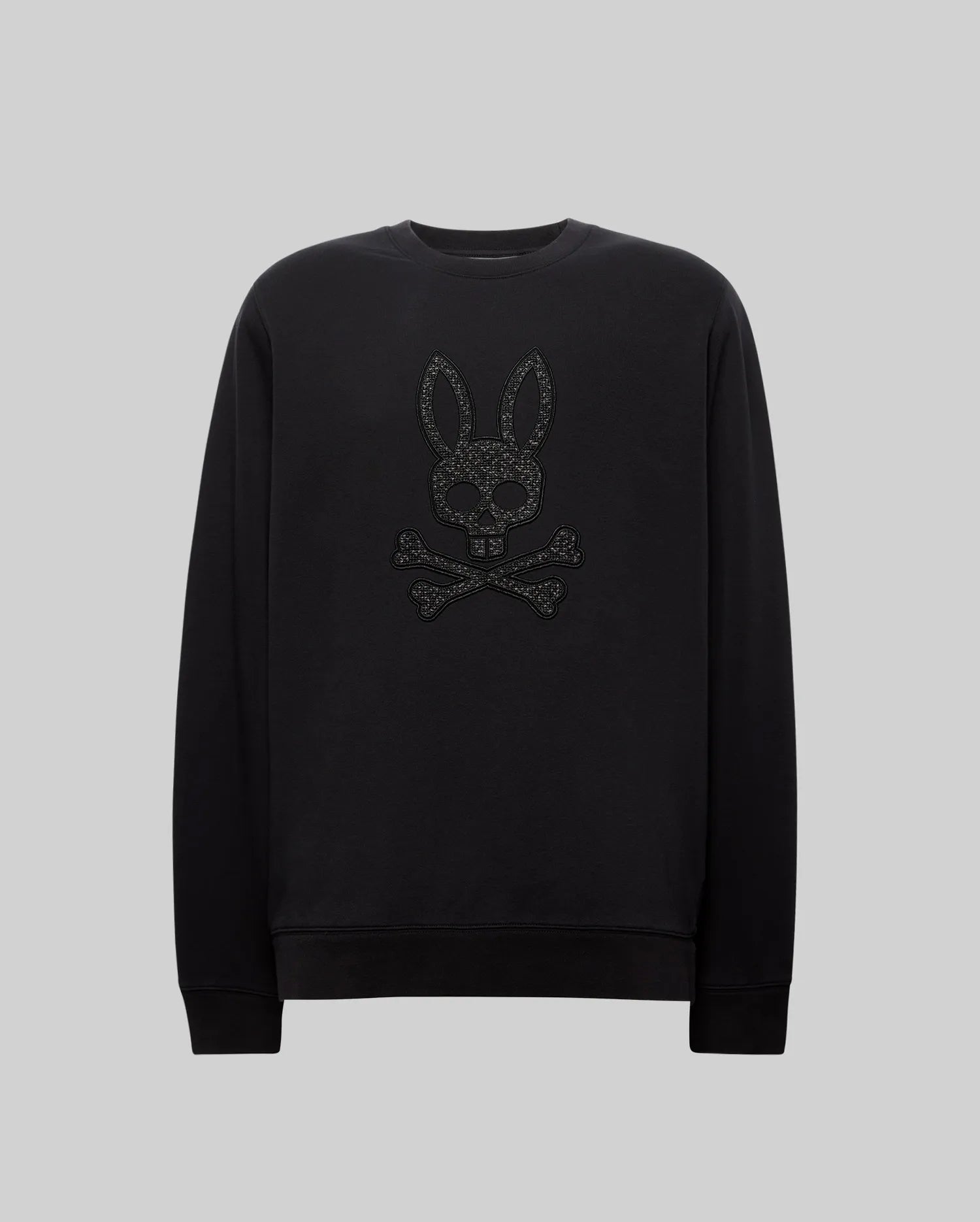 Psycho Bunny Men's Sweatshirts & Hoodies Gabin Textured Crew felpa nera