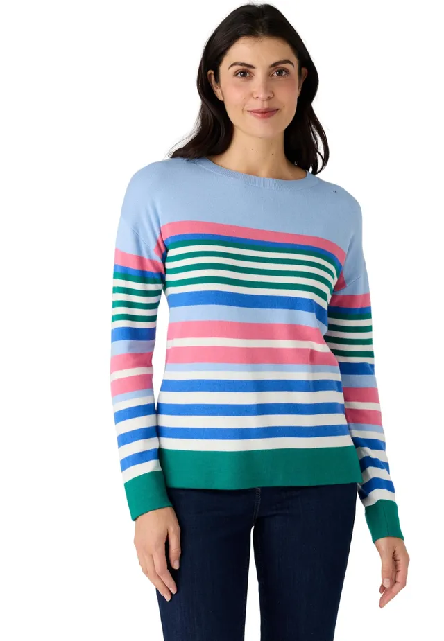 Damart Prêt-à-porter Maglione a righe da donna maglione ampio lana