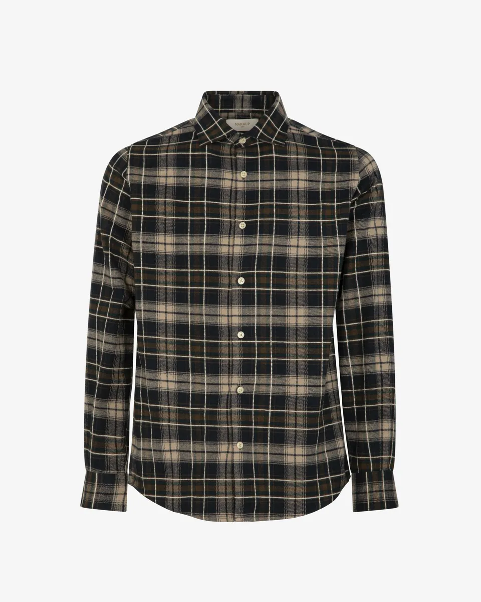 Markup Uomo Camicie Camicia flanella a quadri con taschini