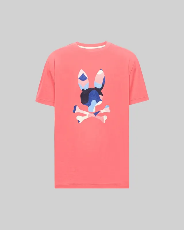 Psycho Bunny Men's Tees Ara Graphic Tee MT0200250 T-shirt corallo