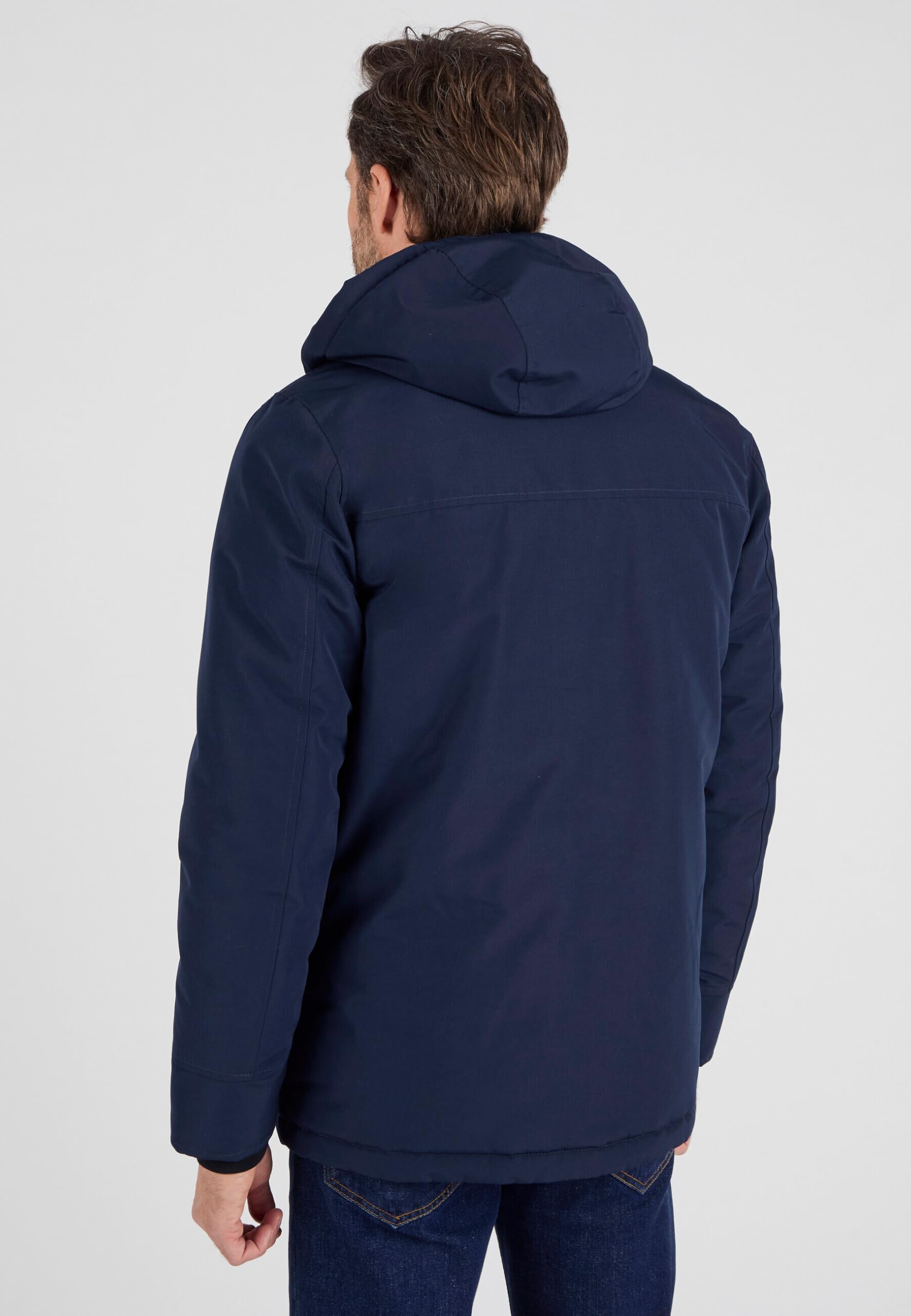 Damart Thermolactyl parka con cappuccio uomo blu XL