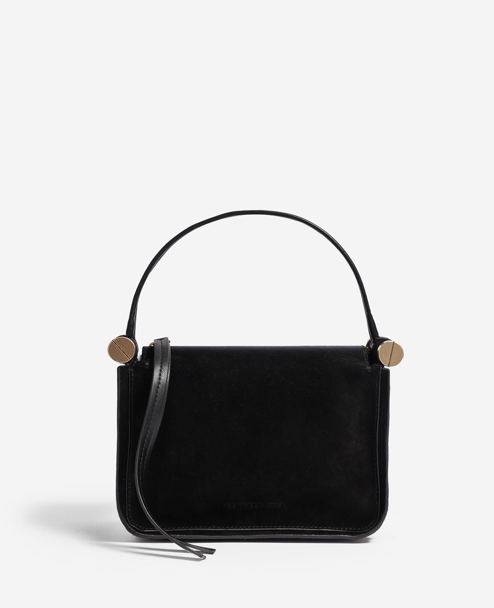 Kenneth Cole Reaction Highline Small Suede Top Handle Bag borsa nera