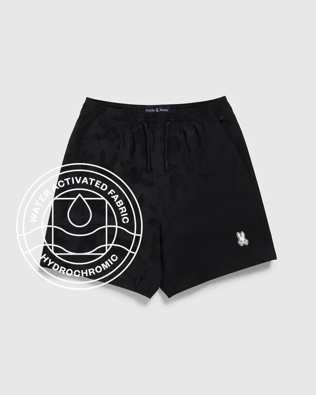 Psycho Bunny Kids Swimwear Parker Hydrochromic Swim Trunk 6" costume nero