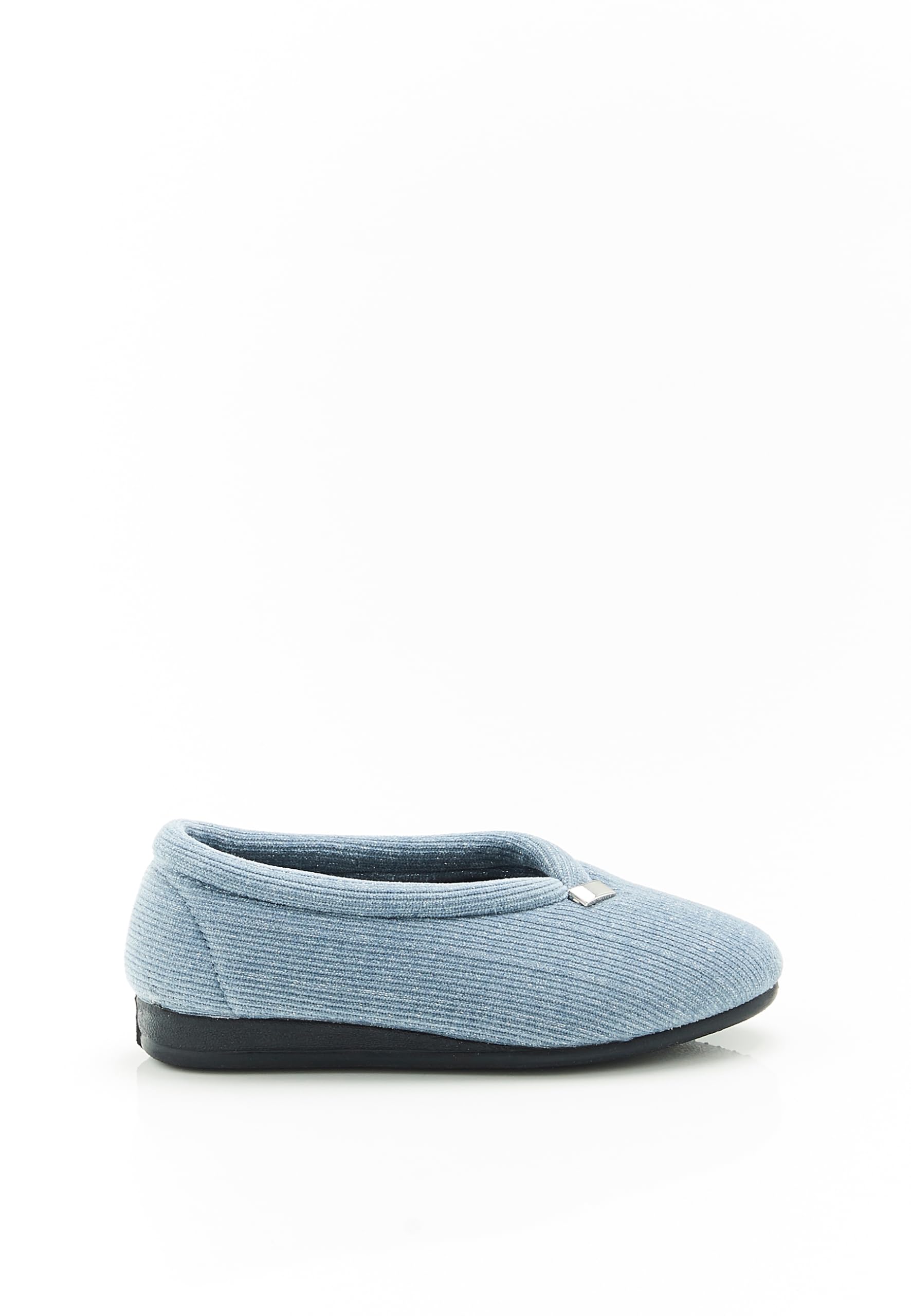 Damart Calzature Pantofole in velluto a coste lucido da donna 38 EU tacco zeppa 2 cm