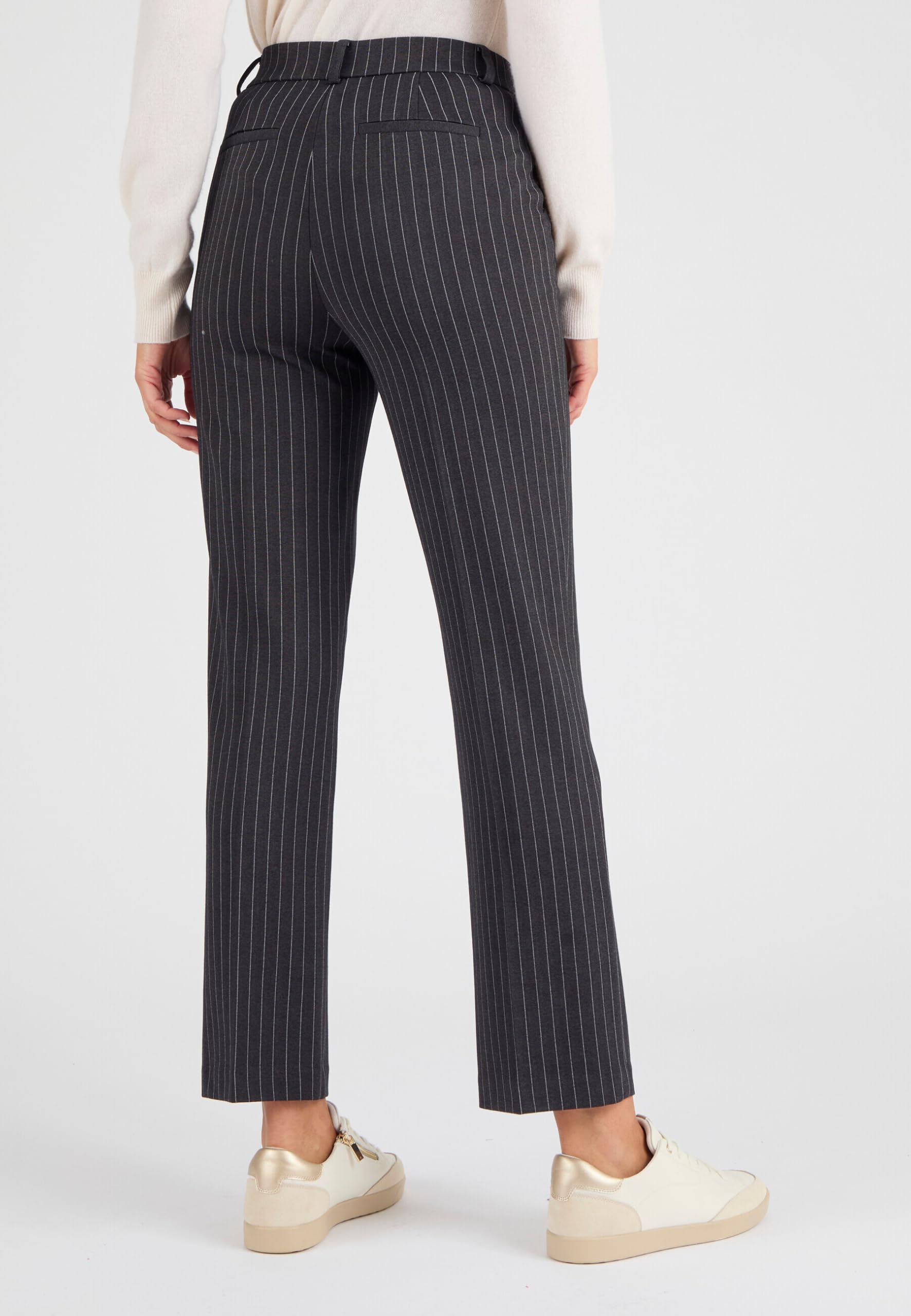 Damart Prêt-à-porter Pantaloni 7/8° maglia Milano donna grigio a strisce