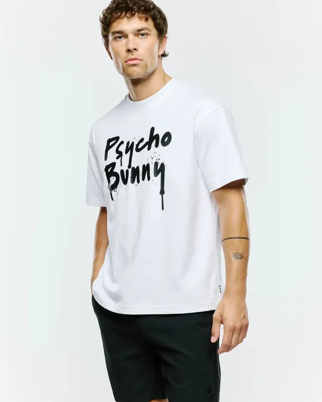 Psycho Bunny Men's Tees MENS DUNCAN OVERSIZED TEE - MT0200312 t-shirt bianca oversize
