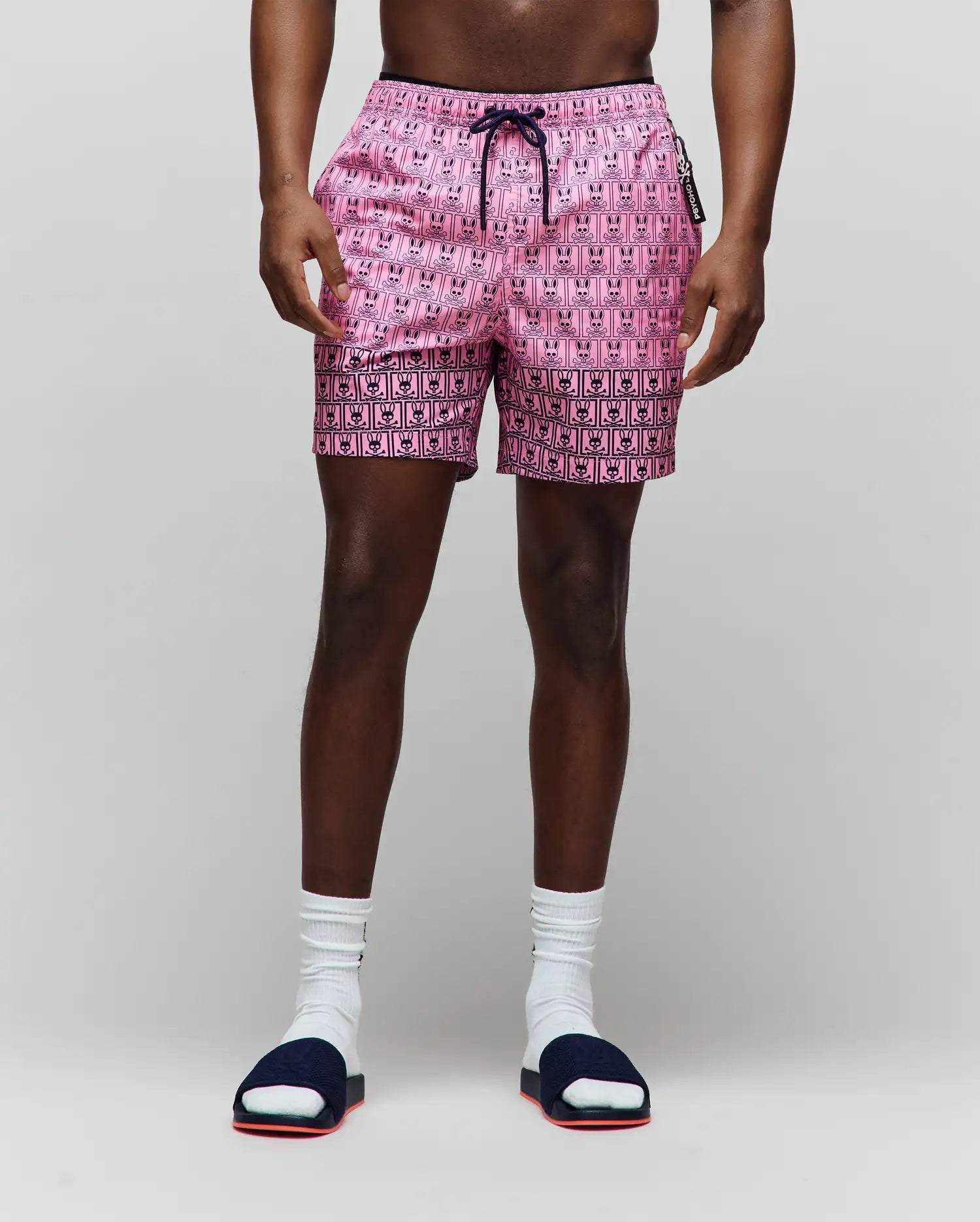 Psycho Bunny Men's Swimwear Keon Swim Trunk costume rosa XXS–XXXL 6 pollici ad asciugatura rapida