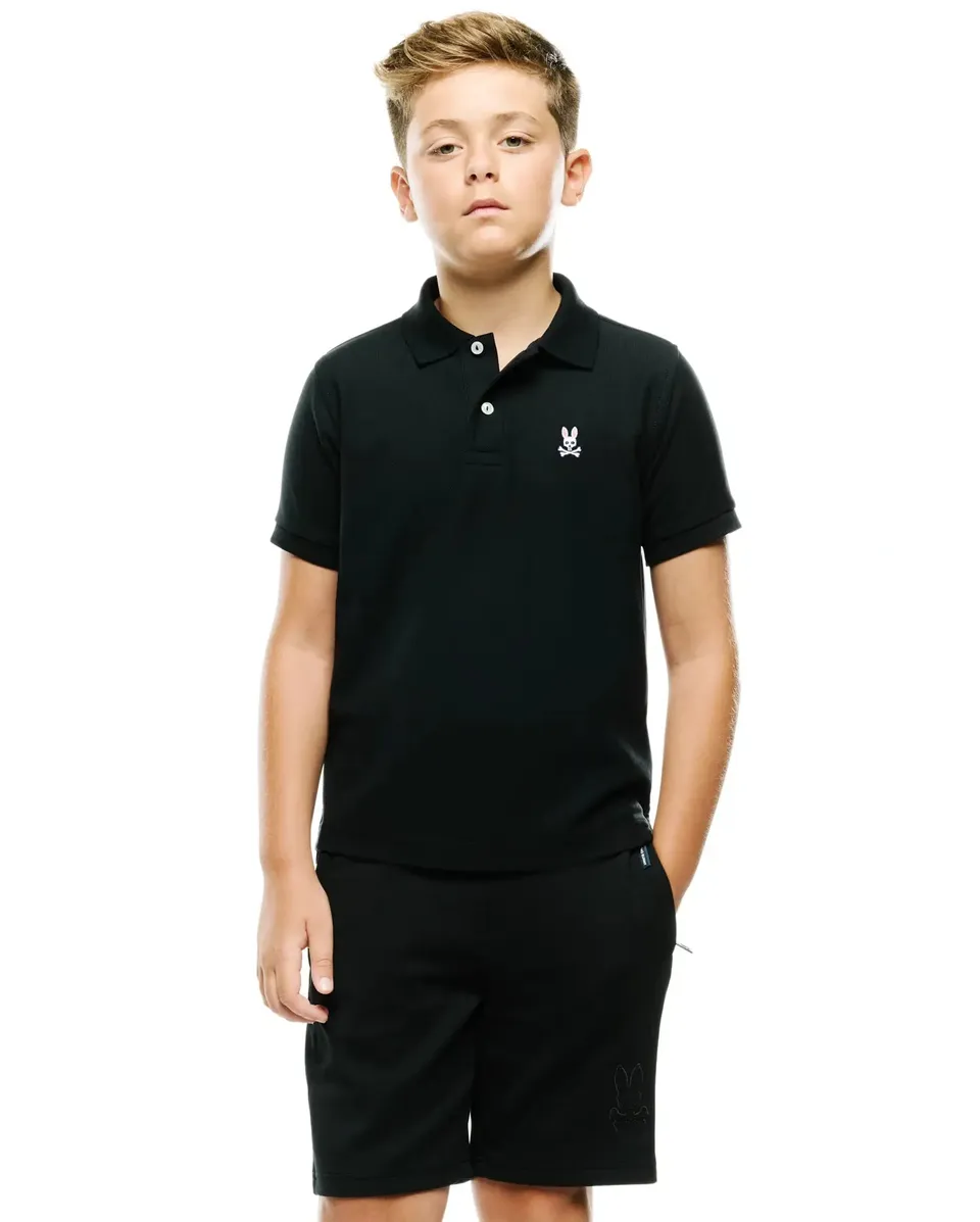 Psycho Bunny Kids Polo Shirts KIDS CLASSIC PIQUE POLO SHIRT B0K001CRPC polo nera