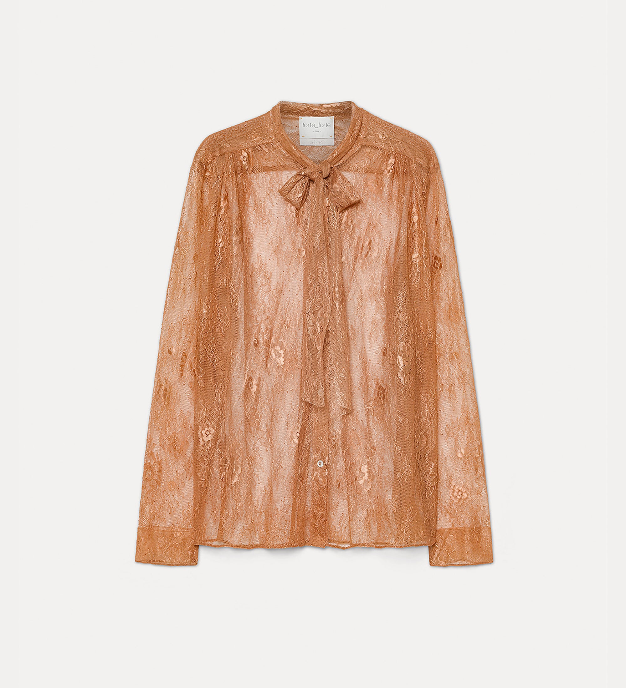 Forte camicie chantilly lace bow-tie shirt camicia the in pizzo