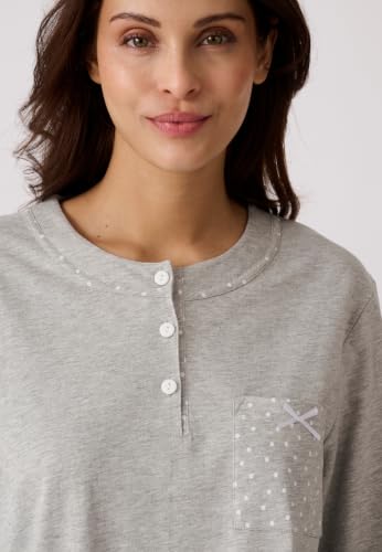 Damart Homewear pigiama donna cotone biologico taglia S grigio piselli