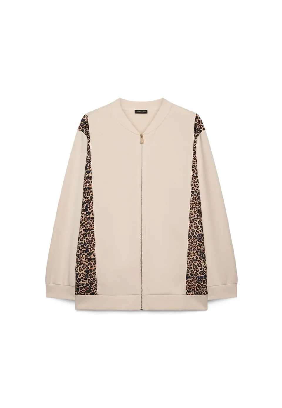 Fiorella Rubino Maglie e felpe Felpa aperta con inserti animalier M Plus