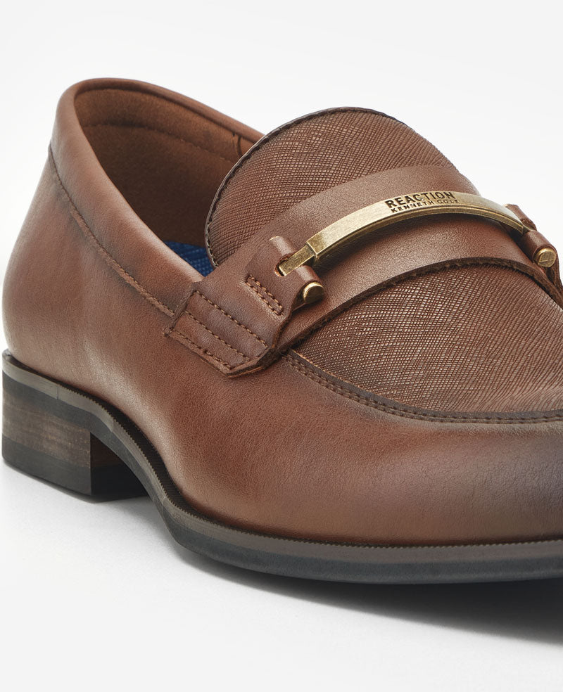 Kenneth Cole Reaction Marco Slip on Loafer mocassini color cuoio uomo