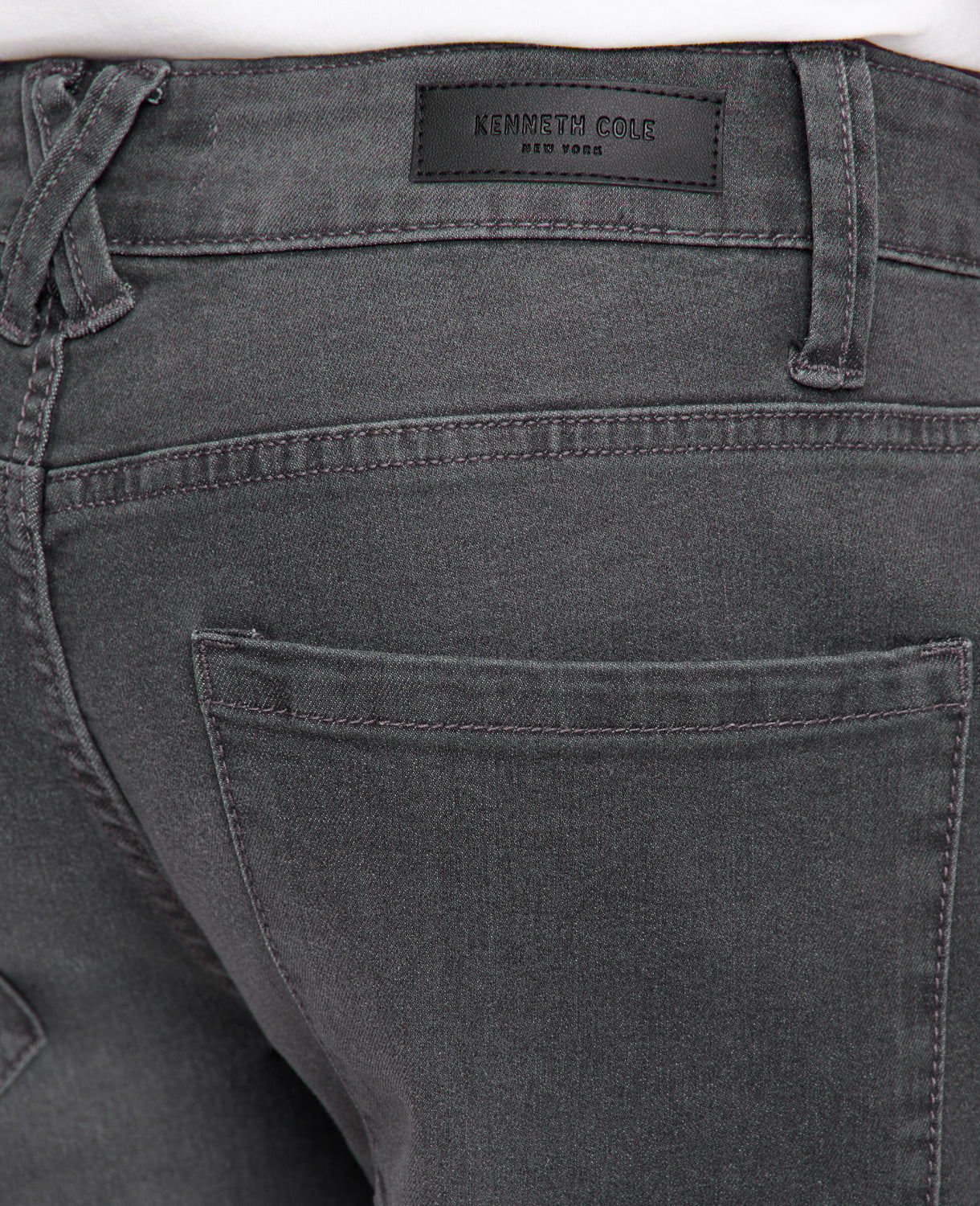 Kenneth Cole Reaction Clothing Athletic-Fit Recycled Stretch Denim Jean jeans grigi elasticizzati