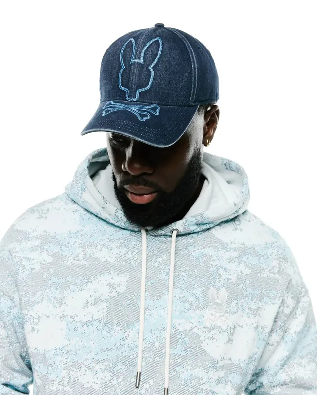 Psycho Bunny Accessories Grover Baseball Cap cappellino blu in cotone