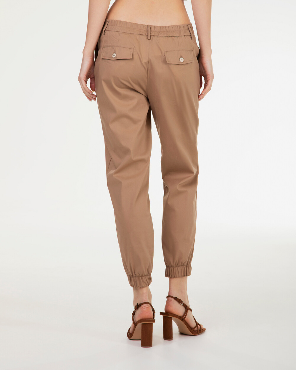 Markup Donna Jeans & Pantaloni Pantalone in popeline con elastici sul fondo