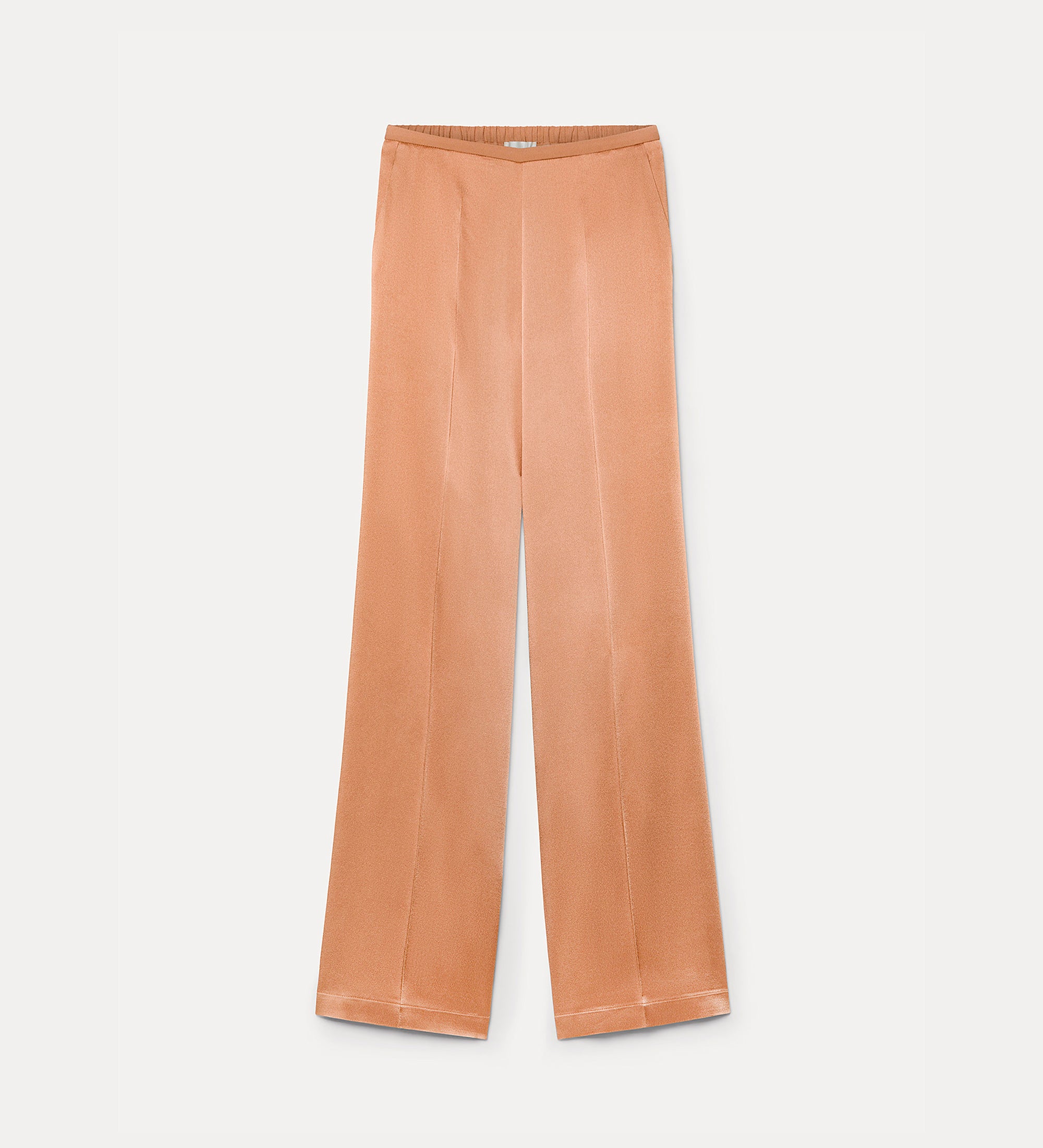 Forte pantaloni envers satin high-waisted trousers pantaloni color the