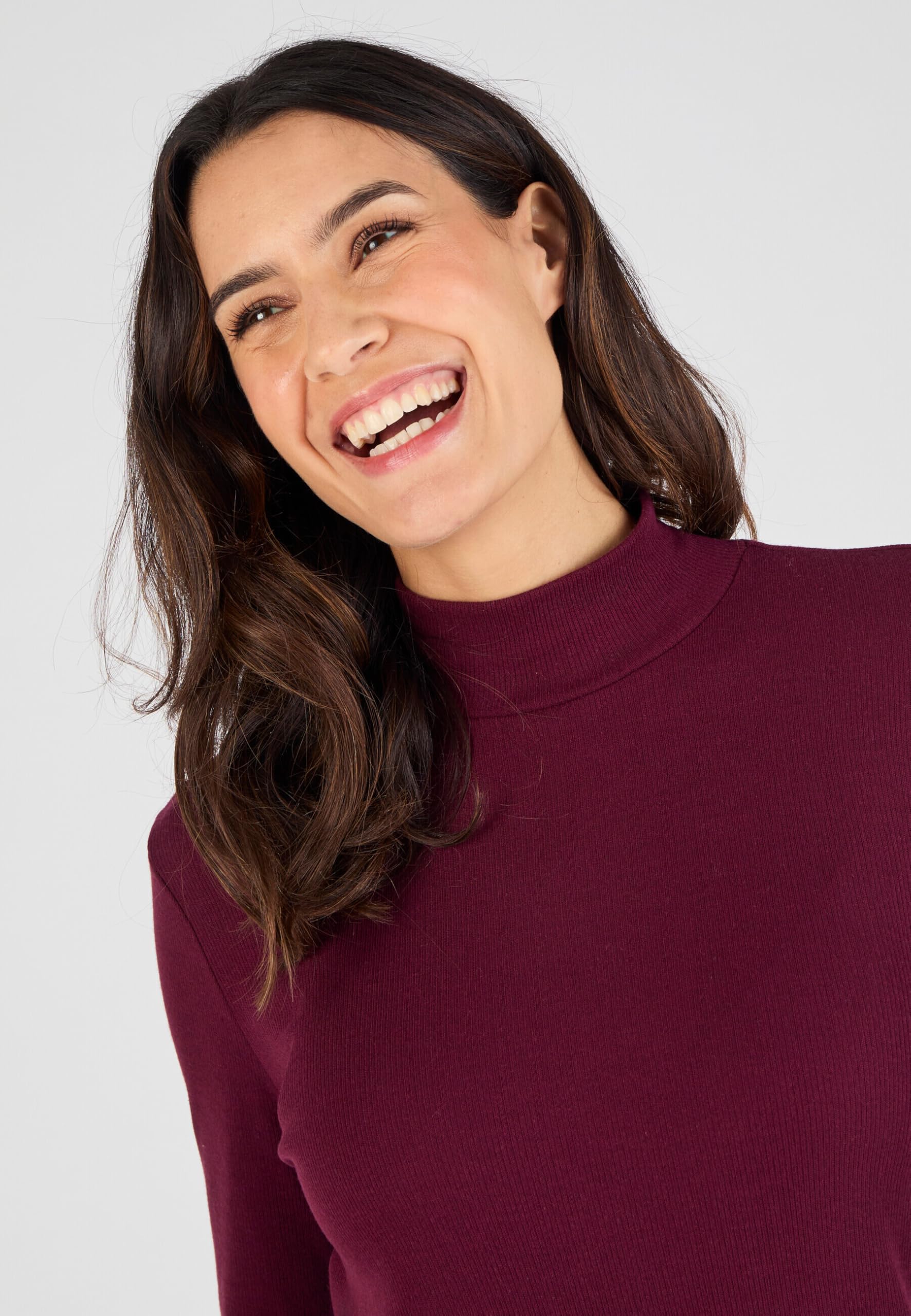 Damart Thermolactyl Sottomaglione collo alto a costine donna
